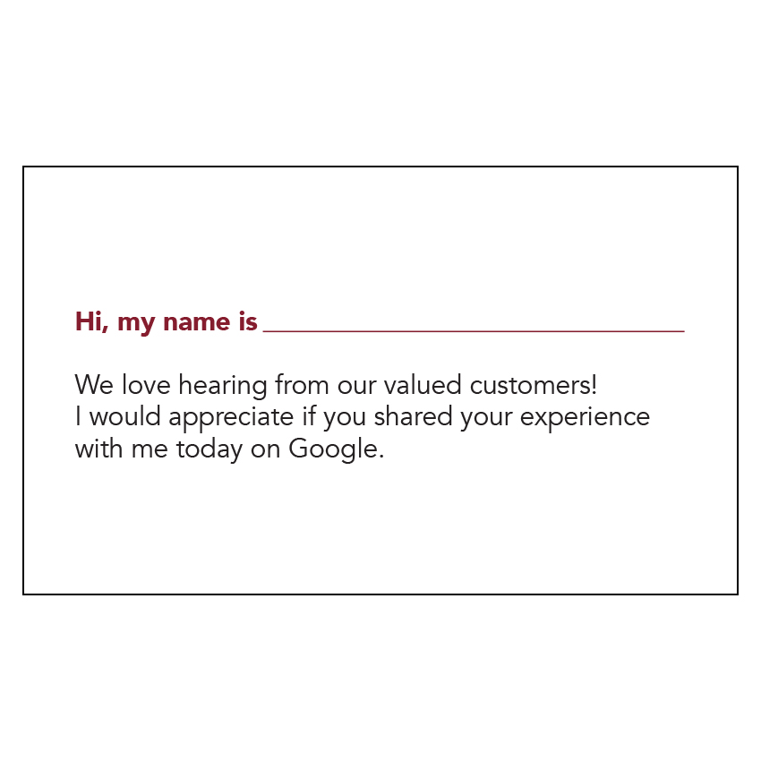 Budget Service Attendant cards-back