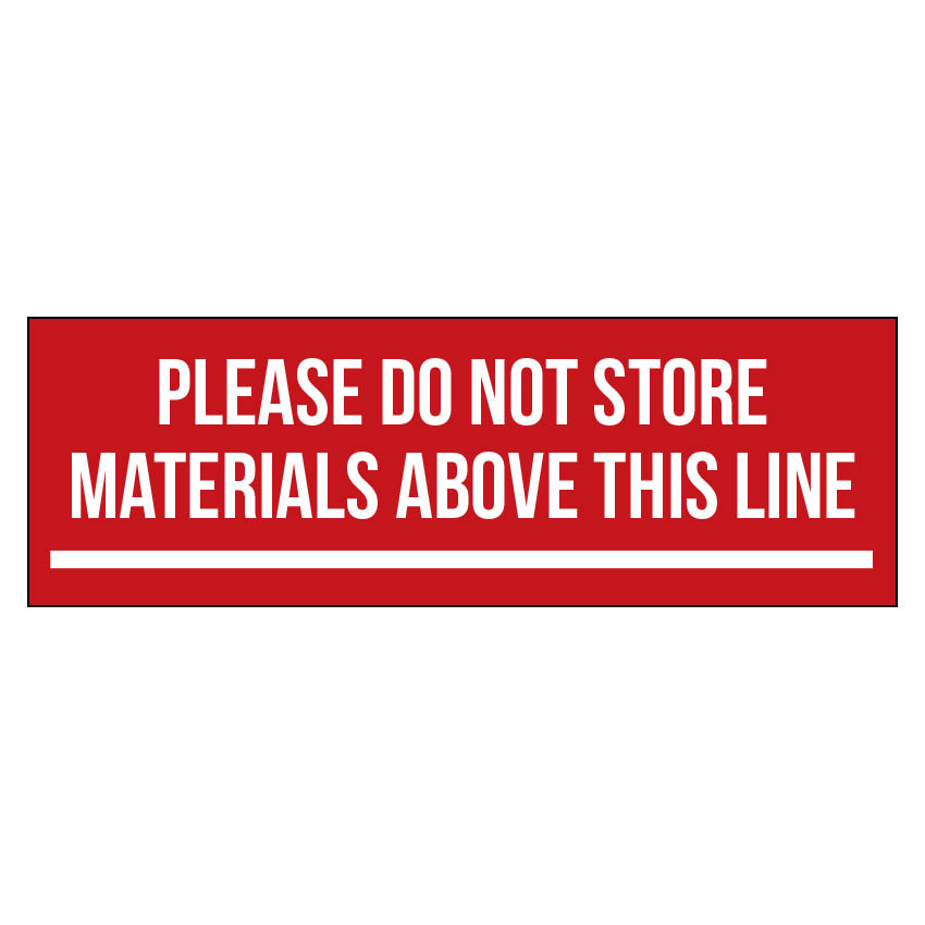 Store Material Sticker Materials Above This Line 12″ x 4″ Sticker – SKS