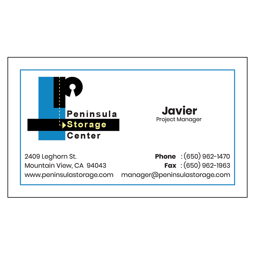 Peninsula Business Cards for Manager_Javier_front